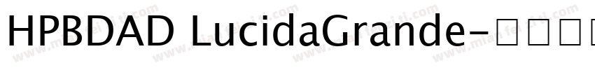 HPBDAD LucidaGrande字体转换